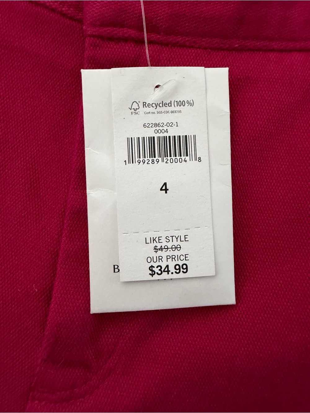 Banana Republic Raspberry Red Cuffed Bermuda Shorts - Picture 11 of 11